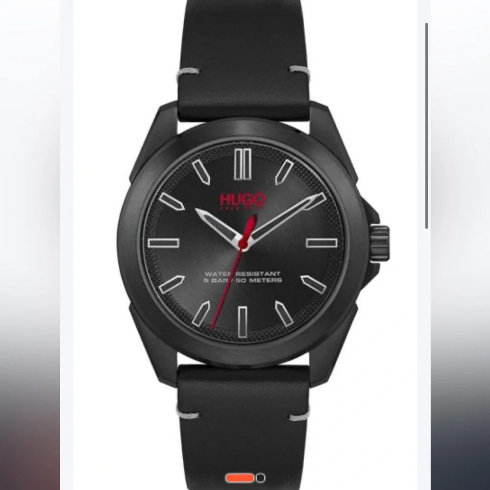 NIB HUGO BOSS 1530227 ADVENTURE BLACK DIAL QUARTZ MEN'S WATCH